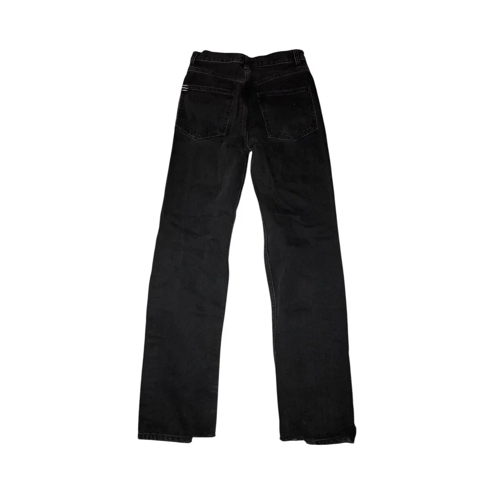 Black distressed relaxed straight leg jeans BDG Urban Outfitters‎ size 24 - Picture 4 of 5